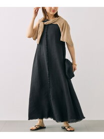 【SALE／40%OFF】リネンキャンパスフレアワンピース BABYLONE バビロン ワンピース・ドレス ワンピース ブラック ホワイト【RBA_E】【送料無料】[Rakuten Fashion]