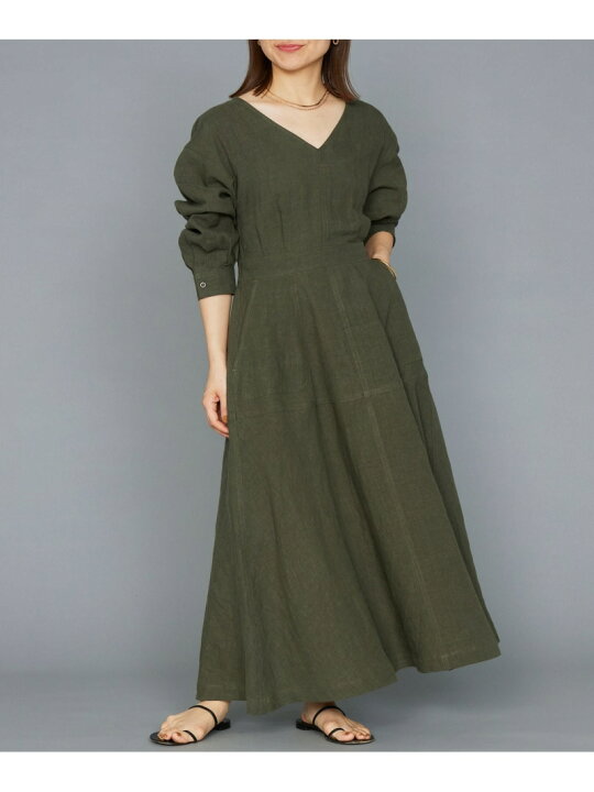 楽天市場】【SALE／50%OFF】リネンワッシャーフレアワンピース  