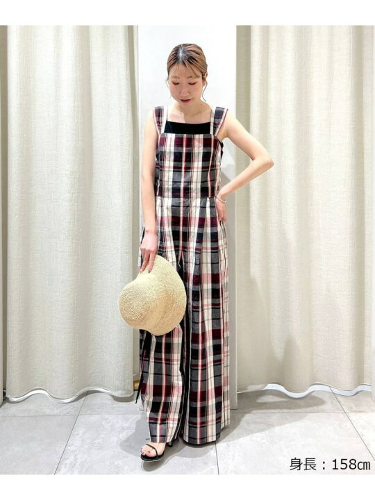 楽天市場】【SALE／50%OFF】リネンチェックオールインワン BABYLONE 