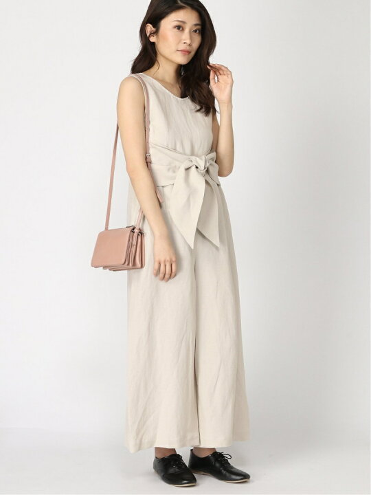 楽天市場】【SALE／50%OFF】リネンミックスリボンオールインワン 