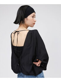 【SALE／50%OFF】シルクローンギャザーブラウス BABYLONE バビロン トップス シャツ・ブラウス ブラック ホワイト【RBA_E】【送料無料】[Rakuten Fashion]