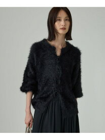 ロングシャギーカーデ BABYLONE バビロン トップス カーディガン ホワイト ワインレッド ブラック【先行予約】*【送料無料】[Rakuten Fashion]