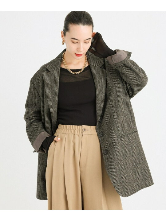 楽天市場】【SALE／30%OFF】グレンチェックオーバージャケット 
