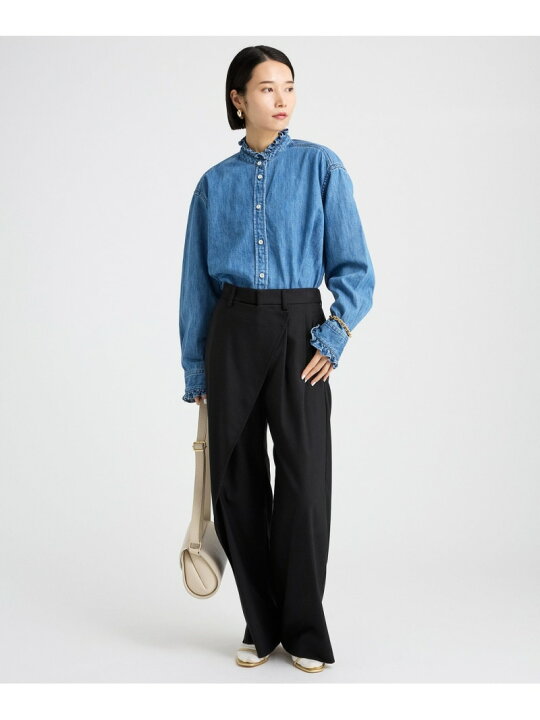 楽天市場】【SALE／30%OFF】デニムフリルシャツ BABYLONE バビロン 