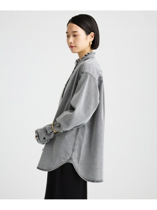 楽天市場】【SALE／30%OFF】デニムフリルシャツ BABYLONE バビロン 