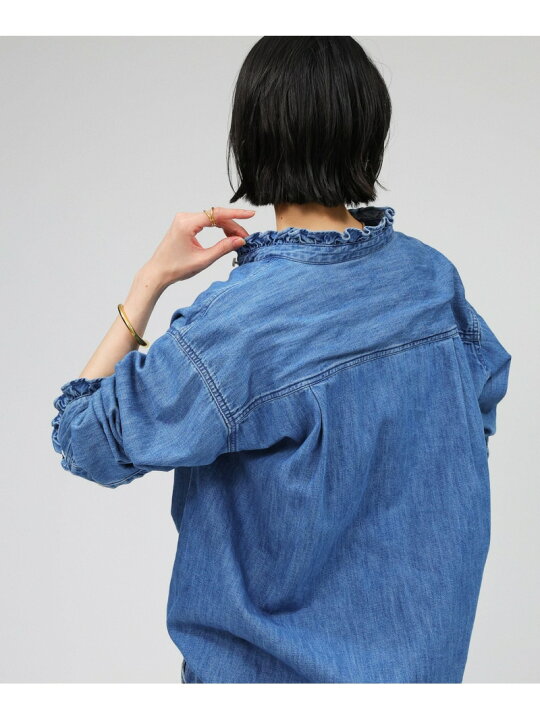楽天市場】【SALE／30%OFF】デニムフリルシャツ BABYLONE バビロン 