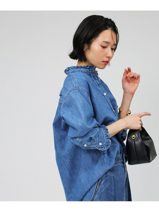 楽天市場】【SALE／30%OFF】デニムフリルシャツ BABYLONE バビロン 