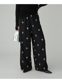 花刺繍イージーパンツ BABYLONE バビロン パンツ その他のパンツ グレー ブラック【送料無料】[Rakuten Fashion]