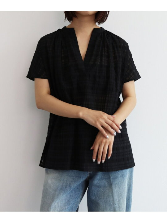 楽天市場】【SALE／20%OFF】シアーチェックブラウス BABYLONE バビロン 