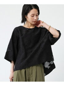 シースルージャガードブラウス BABYLONE バビロン トップス シャツ・ブラウス ホワイト ブラック【送料無料】[Rakuten Fashion]