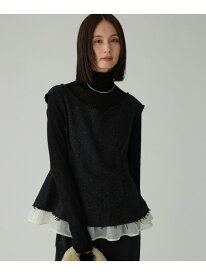 ヘムレイヤードブラウス BABYLONE バビロン トップス シャツ・ブラウス ブラック【送料無料】[Rakuten Fashion]