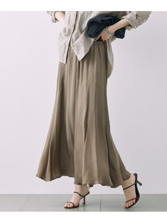 楽天市場】【SALE／19%OFF】キュプラスリットフレアスカート BABYLONE  