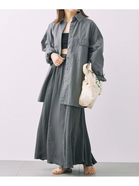 楽天市場】【SALE／30%OFF】キュプラスリットフレアスカート BABYLONE  