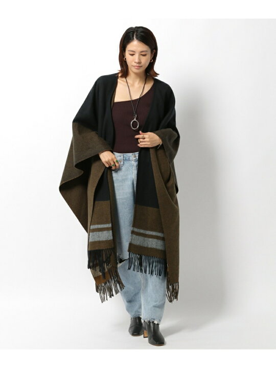 楽天市場】【SALE／60%OFF】(W)ビックチェックポンチョ BABYLONE 