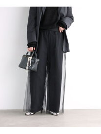 チュール付き裏毛パンツ BABYLONE バビロン パンツ ジャージ・スウェットパンツ グレー ブラック【送料無料】[Rakuten Fashion]