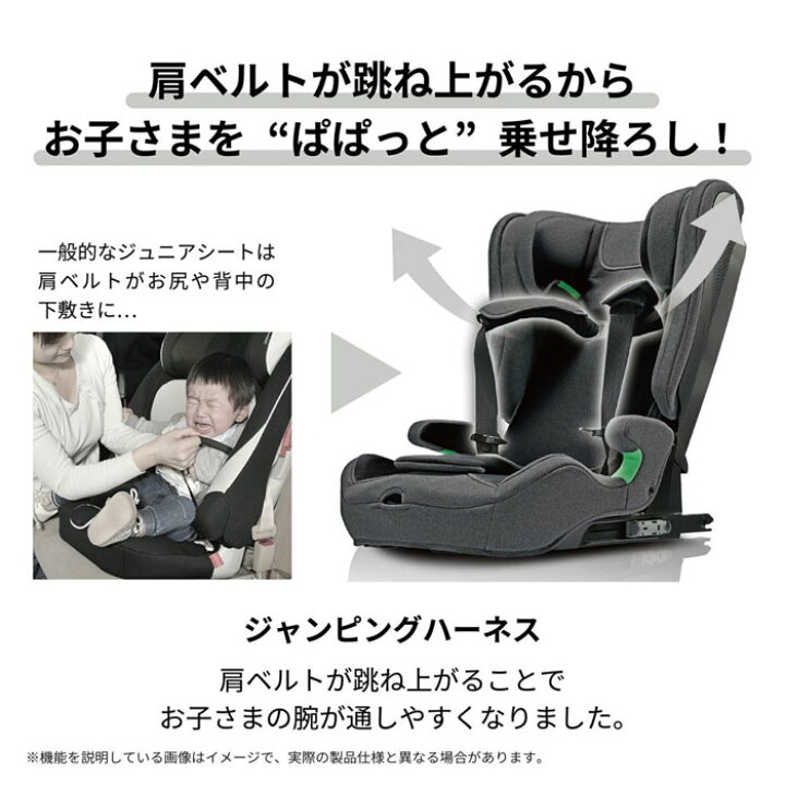 楽天市場】ジュニアシート エールベベ パパットR ST[ナチュラルグレー 