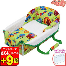 【6／5限定　エントリーでさらにポイントUP！】【レインカバープレゼント！】[2-7]バッグdeクーファン ZOO[グリーン]＋rc/　フジキ 日本製 キャリーバスケット ベビーキャリー バックデクーハン おむつ替えマット 5way SoDo