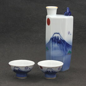 うぐいす徳利&盃2個セット 富士山/梅 酒器 美濃焼 丸モ高木陶器 日本製