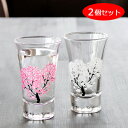 ＼温度で色が変わる！／ 丸モ高木陶器 冷感グラス グラス 冷感 桜 冷感桜 天開グラス 2個セット ペアセット 100ml×2 …