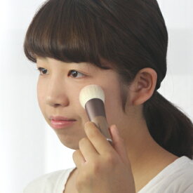 【高評価★4.70】 熊野筆 メイクブラシ ファンデーションブラシ 先丸タイプ BZ-1 粗光峰山羊 ほうこ堂 メール便