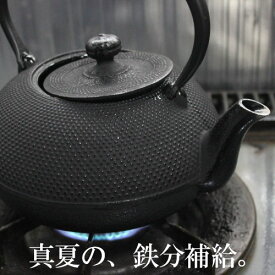 ＼買うなら今です！／ 南部鉄器 鉄瓶 南部鉄瓶 直火 IH対応 1.2L アラレ 鉄分不足 貧血予防 白湯 やかん ホーロー加工なし 岩手県 日本製