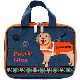 盲導犬応援グッズ 「スクエアポーチ POETIC 盲導犬NINA」 売上の一部が盲導犬総合支援センターへ寄付 散歩 ゴールデンレトリバー おむつポーチとしても使えます