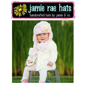 ジェイミーレイハット　Jamie Rae Hatsベビーピンク×ペールピンクプチローズウィンターウィンプルハット（ニット帽）◆プレゼント・ギフト・出産祝い・お祝い・キッズ・ベビー・子供用帽子キッズ用帽子・ベビー用帽子・赤ちゃん用帽子・可愛い・女の子◆