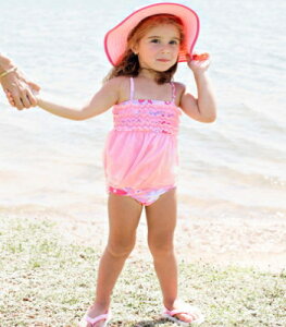 Ruffle Butts ラッフルバッツ 水着 ハッピー花びら メッシュ タンキニ UVカットスイムスーツ/ツーピース/3M 6M 12M 18M 2T 3T 4T◆プレゼント・お祝い・キッズ・ベビー子供用・女の子・フリフリ フリ