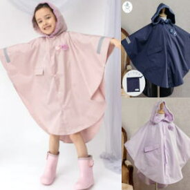 panpantutu　パンパンチュチュチュールコサージュレインポンチョ/ローズ◆レインコート・ポンチョ 雨具 撥水　花　ピンク　紺　ネイビー　ラベンダー　100 110 120 130 140 150プレゼント・ギフト・お祝い・キッズ・子供服・女の子・フリフリ・可愛い◆