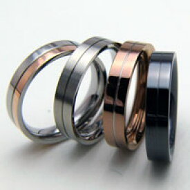 ステンレスペアリング 刻印無料 vie ステンレス カラーリング2 R1032 金属アレルギー対応アクセ ステンレスリング ペア 結婚指輪 サージカルステンレス