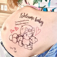 くま ベビー BabyRiver Baby マタニティフォトシール ブランド 可愛い プレゼント 贈り物 マタニティペイ…