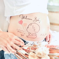 Baby 公式ロゴ ピンク BabyRiver マタニティフォトシール ブランド 可愛い プレゼント 贈り物 マタニティ…