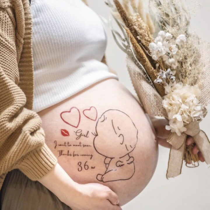 楽天市場】BabyRiver Baby 公式ロゴ A4サイズ マタニティフォトシール 