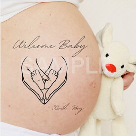 足包み BabyRiver Baby マタニティフォトシール ブランド 可愛い プレゼント 贈り物 マタニティペイントシール マタニティ フォトシール タトゥーシール ボディーシール マタニティシール マタニティーシール