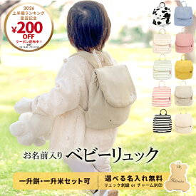 令和7年新米 名入れ無料 ベビー リュック 一升餅リュック 1歳 誕生日 プレゼント ベビーリュック ピンク かわいい 名入れ リュックサック 一升餅セット 小分け 一升米 一升餅 贈り物 男の子 女の子 選び取りカード 出産祝い