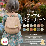 ワッフル ベビーリュック 名入れ無料 1歳 誕生日 令和7年新米 コシヒカリ 一升餅リュック プレゼント ベ…
