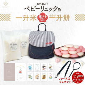 ベビーリュック + 一升餅セット or 一升米セット ベビー リュック 一升餅リュック 名入れ無料 1歳 誕生日プレゼント リュック リュックサック 小分け男の子 女の子 ブランド 一生餅 一生米 選び取りカード 出産祝い 最短翌日配達