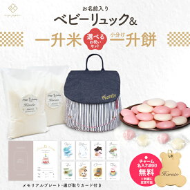 令和7年産 新米 ベビーリュック + 一升餅セット or 一升米セット ベビー リュック 一升餅リュック 名入れ無料 1歳 誕生日プレゼント リュック小分け 一升餅 一升米 贈り物 ギフト 男の子 女の子 ブランド 選び取りカード 出産祝い 1才