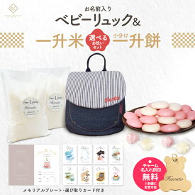 令和7年産 新米 ベビーリュック + 一升餅セット or 一升米セット ベビー リュック 一升餅リュック 名入れ無料 1歳 誕生日プレゼント リュック リュックサック 小分け男の子 女の子 ブランド 一生餅 一生米 選び取りカード 出産祝い