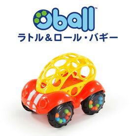 オーボール ラトル＆ロール バギー レッド おすすめ ラトル O-ball 新生児 おもちゃ 赤ちゃん はじめて ベビー ラトル 音 男の子 女の子 玩具 知育 出産祝い 【あす楽対応】