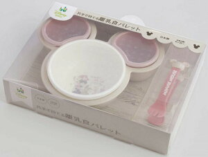 錦化成e cru Seriesミニーマウス 片手で持てる離乳食パレット