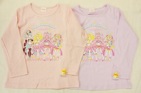 【あす楽対応】ナカタ BANDAIデリシャスパーティプリキュア長袖Tシャツ （パンケーキのレシピッピ付玩具付）FG9116天竺素材