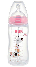 【あす楽対応】NUKヌーク プレミアムチョイスほ乳びん(PP製)300mlキリン シリコーンゴム製0-6カ月用/Mミルク(乳首)1個付き(FDNK10741077)