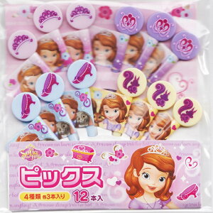 スケーター ランチピックス12本入り(4柄×各3本)ソフィア(LKP2)