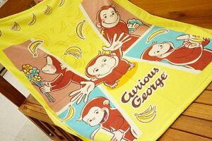 【メール便利用!送料込み】丸眞 制菌&紫外線遮蔽加工お昼寝ケット おさるのジョージ バナナキャッチ柄(配送区分A)