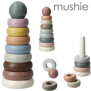 mushie VG X^bLOJbv Stacking Rings Toy X^bLOO  Ԃ 6 0 1 2 3 mߋ LbY xr[ ςݖ ݂ Stacking Rings Toy ߋ oYj a Mt