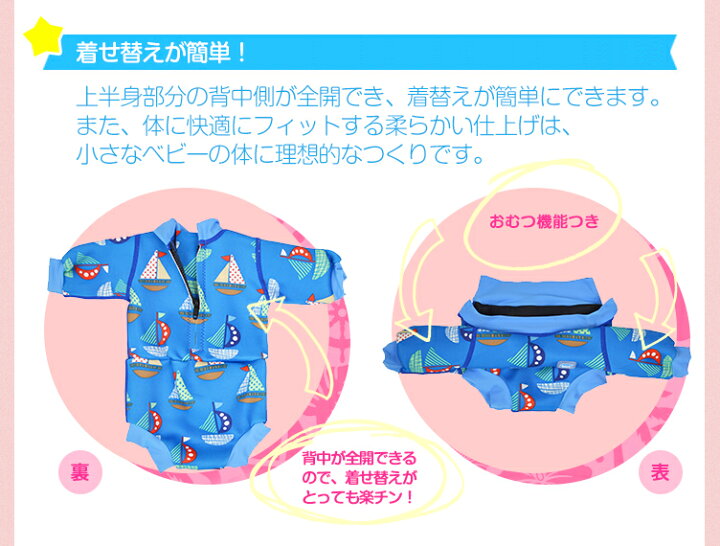 楽天市場】スプラッシュアバウト ベビー 水着 オムツ機能付き ベビー 