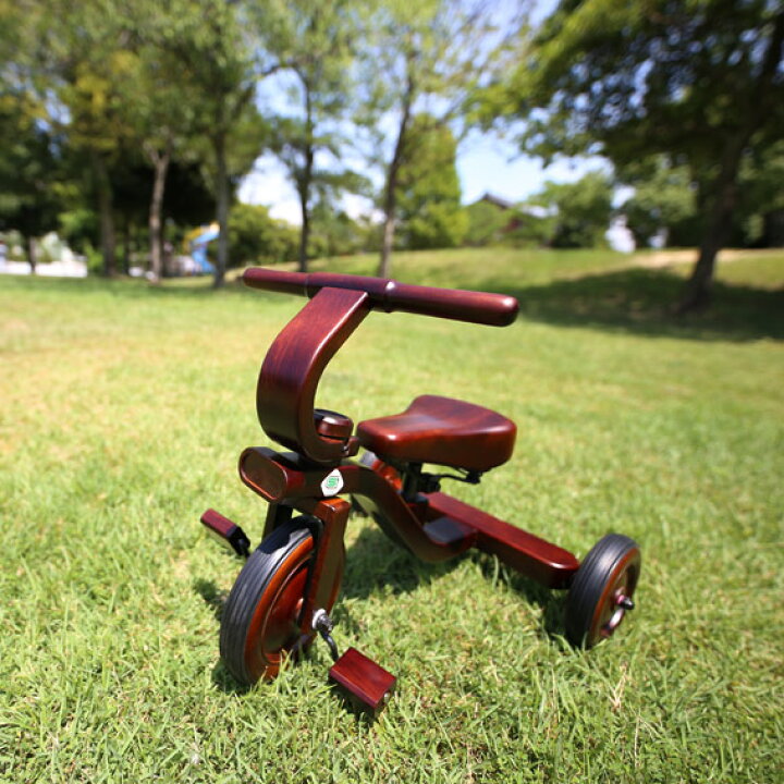 楽天市場】【B品】ヤトミ アンティーク 木製三輪車 木製三輪車 4色 