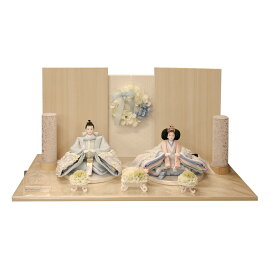 親王飾り リトルフラワー アクア舞のセット 雛人形