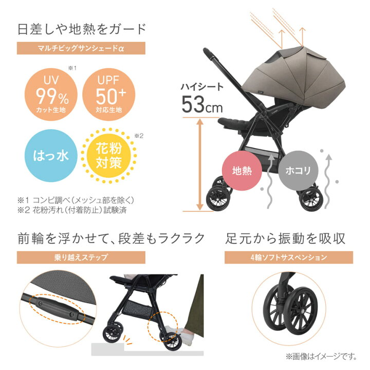 楽天市場】【コンビ】 スゴカルL long エッグショック SL ベビーカー A 